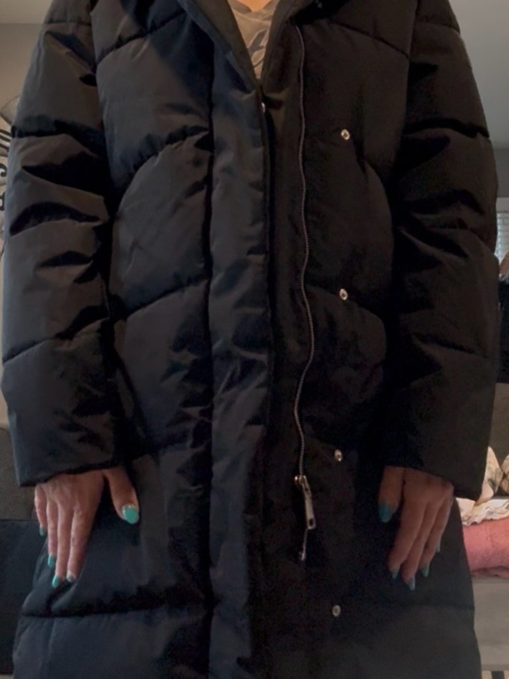 Rebecca Minkoff Black Long Puffer Coat NEW